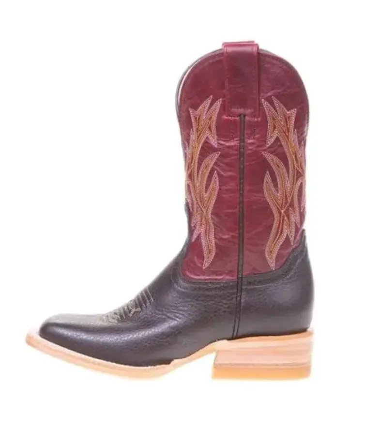 732 4707 - Hondo Baby Bull Boot - Burgundy Top