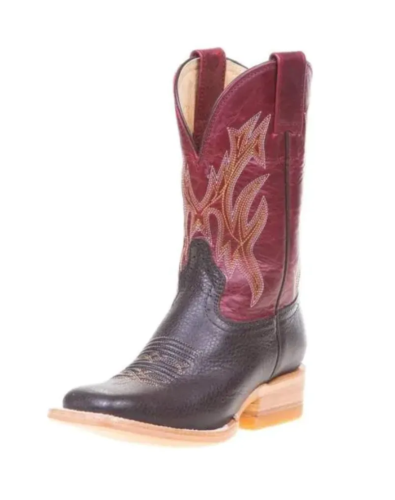 732 4707 - Hondo Baby Bull Boot - Burgundy Top