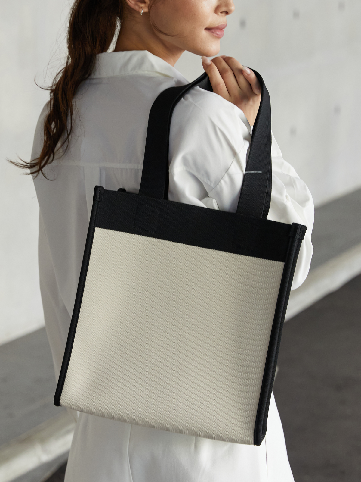 ANEW Tote Bag - Cream Black