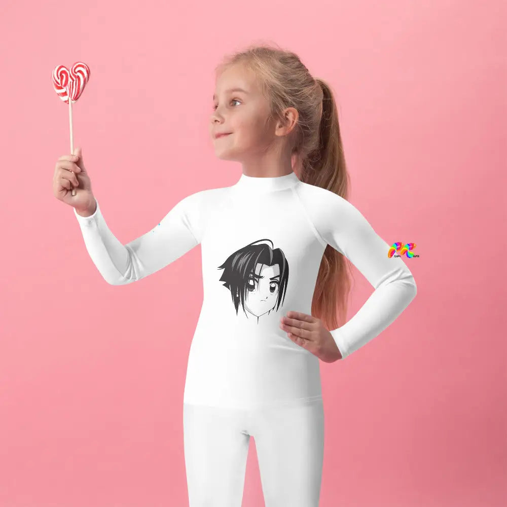 Anime Head Kids Rash Guard