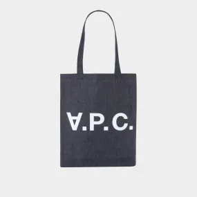 A.P.C. Laure Logo Tote Bag - Indigo