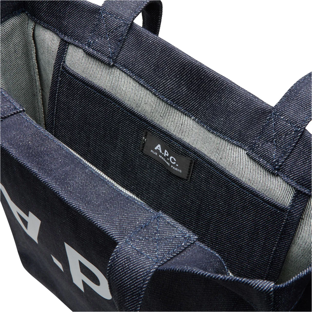 A.P.C. Laure Logo Tote Bag - Indigo