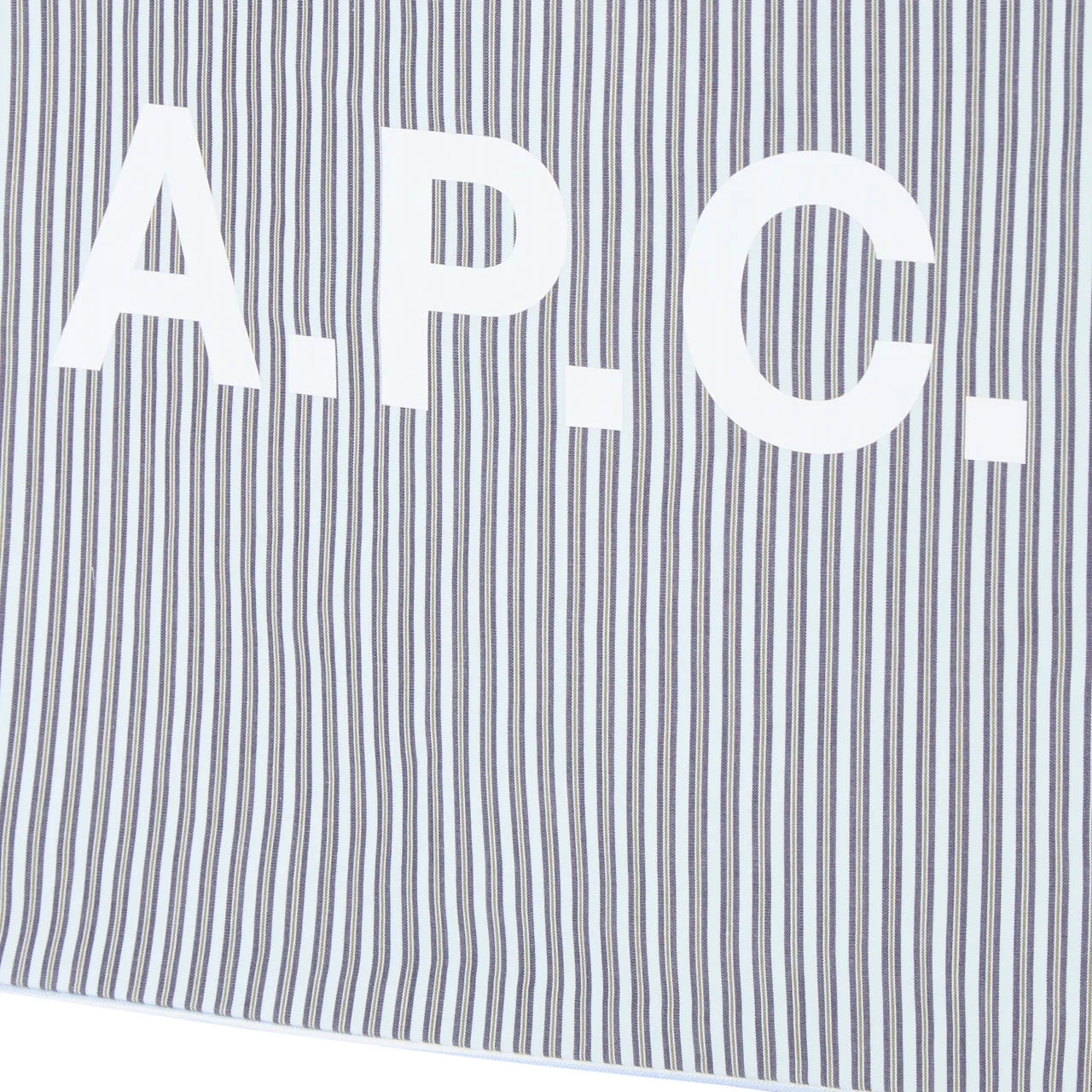 A.P.C. Lou Logo Striped Tote Bag - Blue