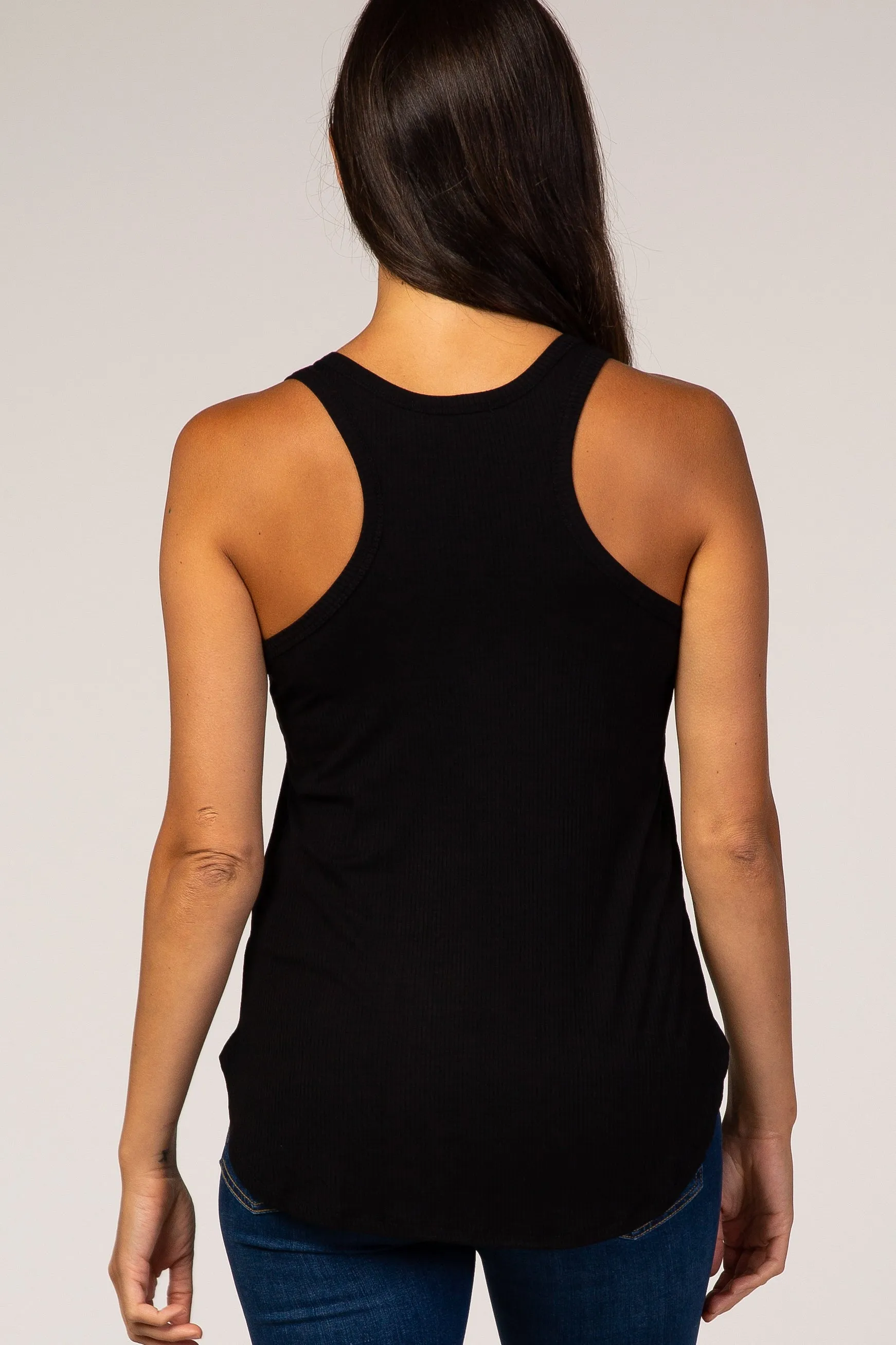 Black Ribbed Tank