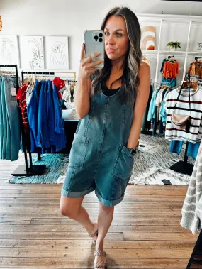 Charlene Denim Charcoal Romper