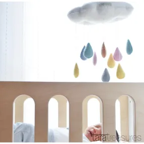 Cloud Nursery Mobile with Raindrops 3D