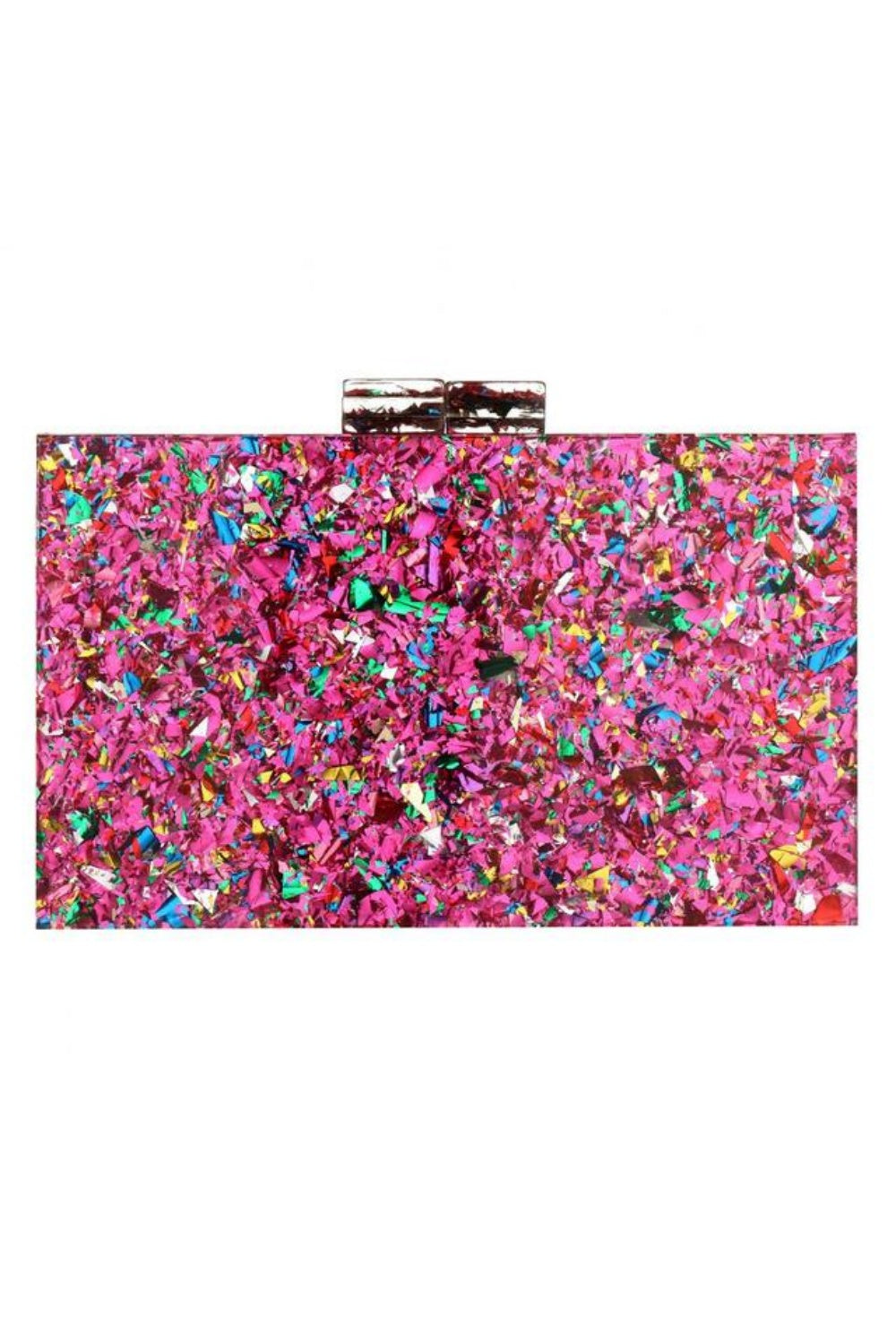 CONFETTI CLUTCH PINK MULTI