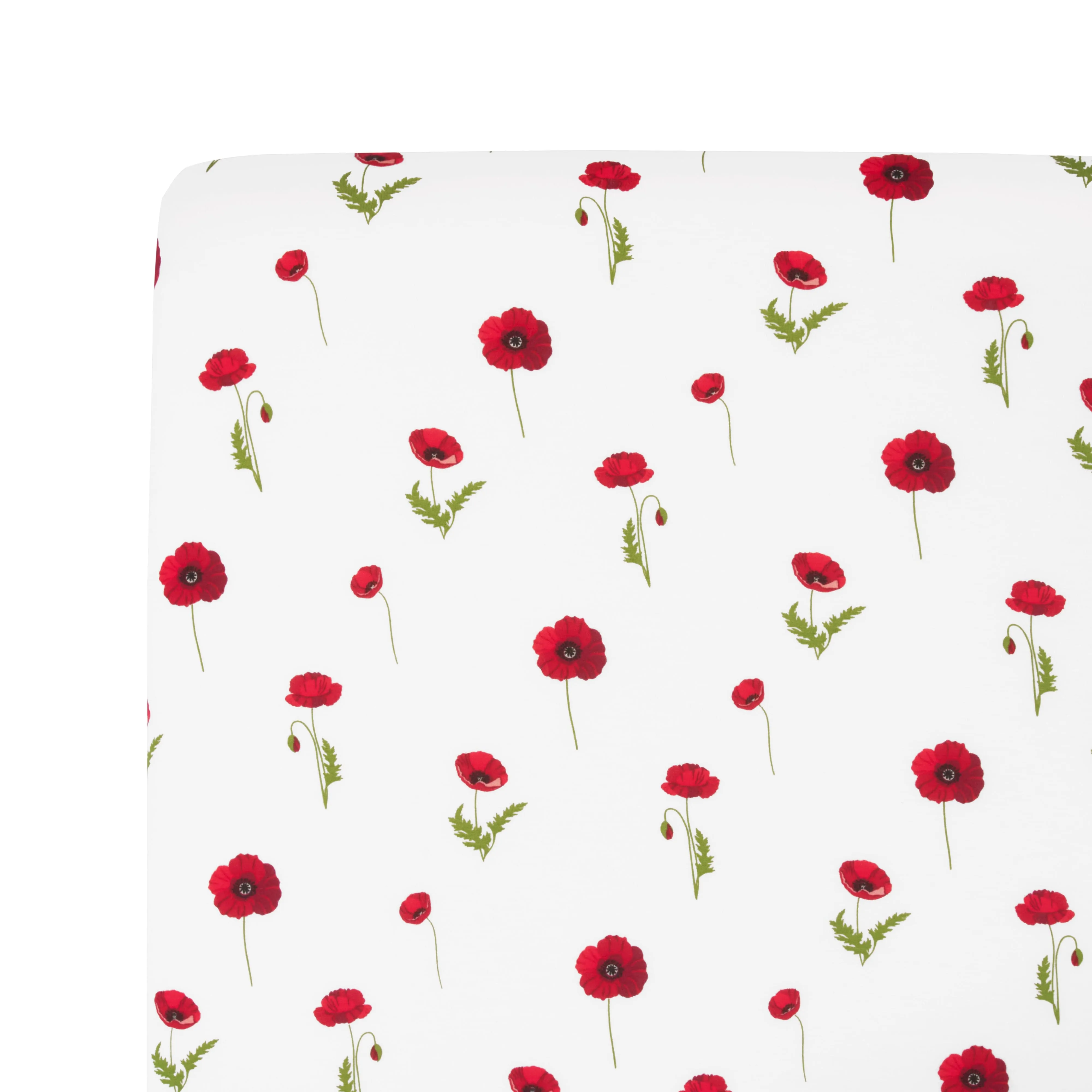 Crib Sheet in Cloud Poppies