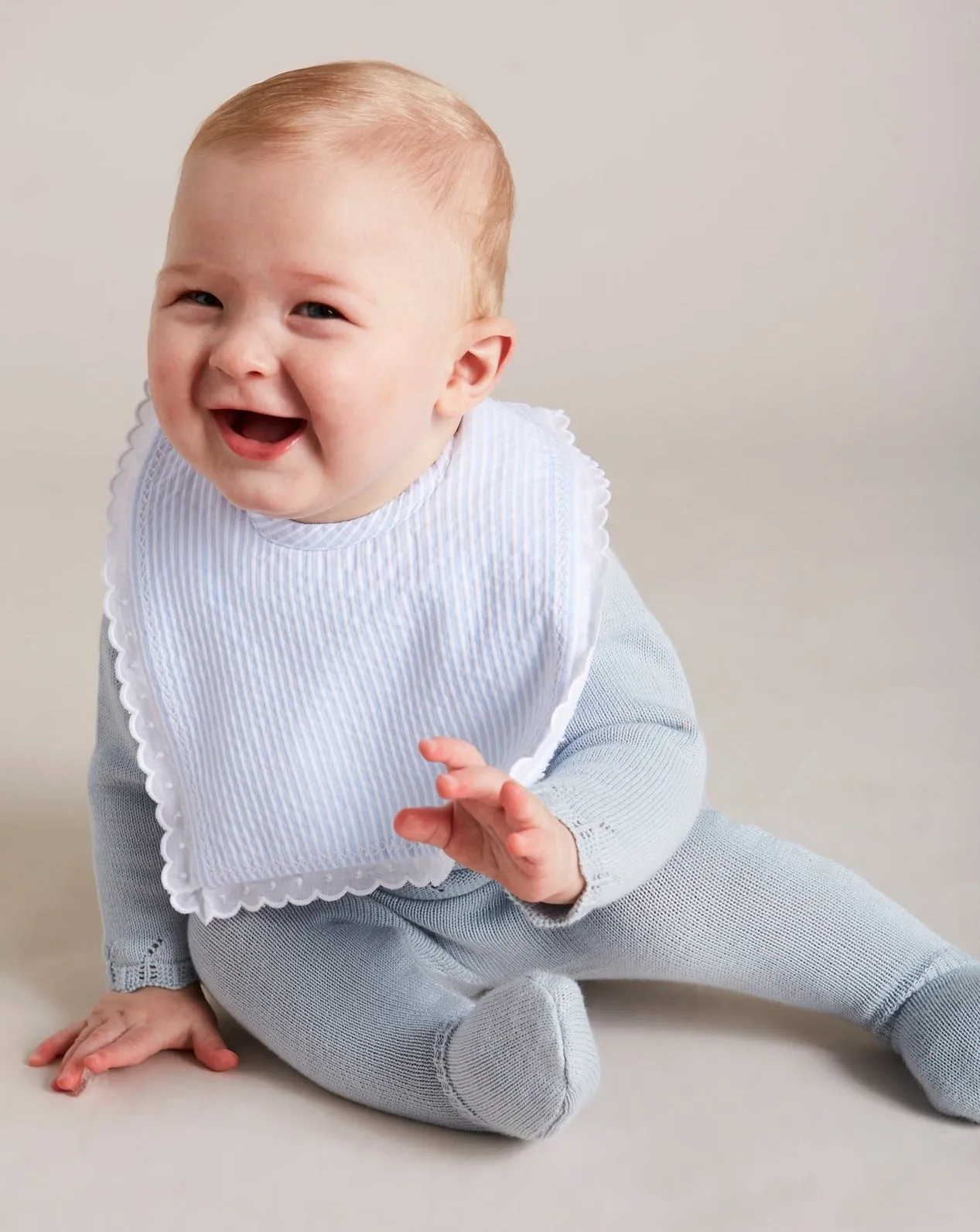 Delicate Blue Cotton Multipack Bibs