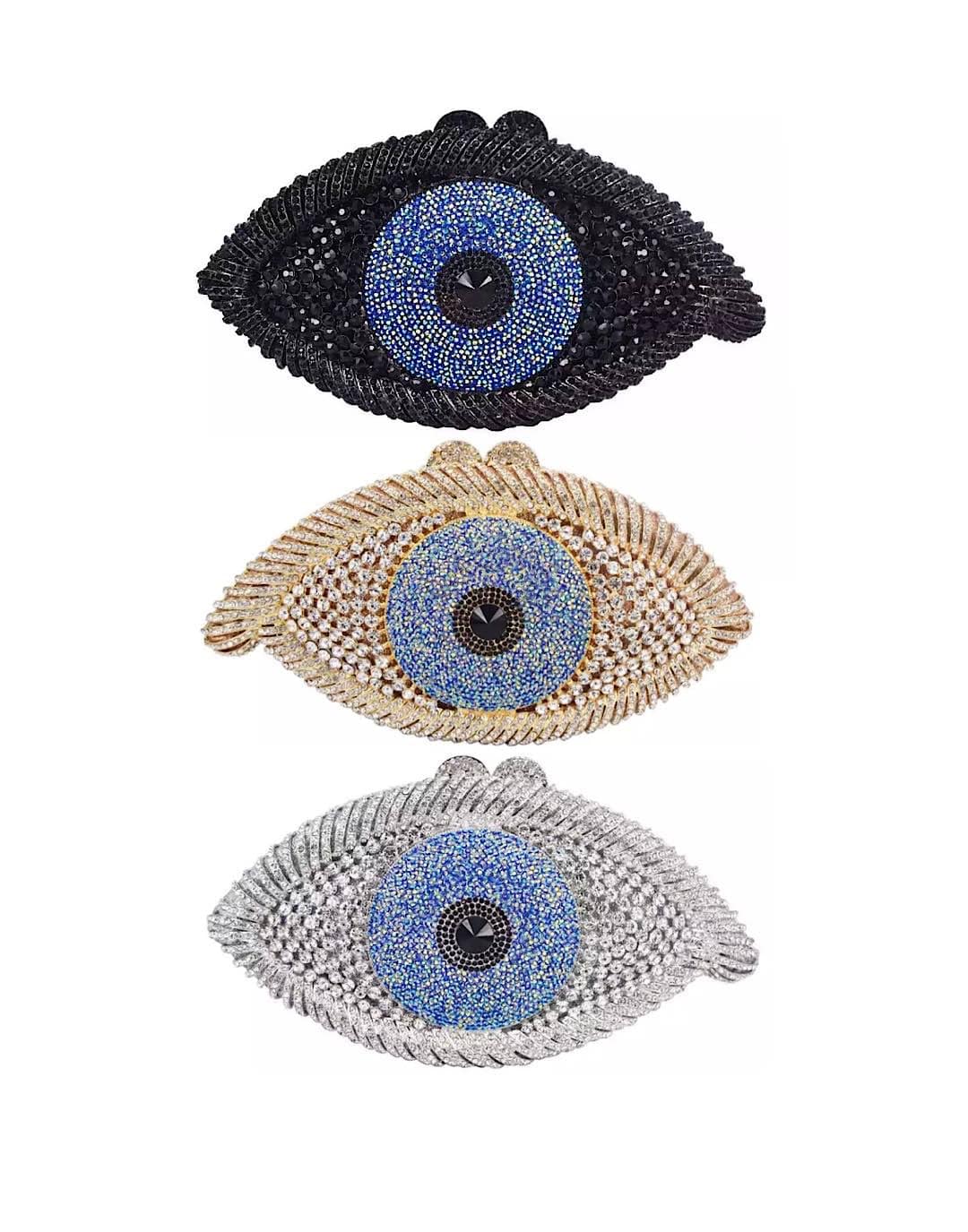 Evil Eye Crystal Evening Clutch