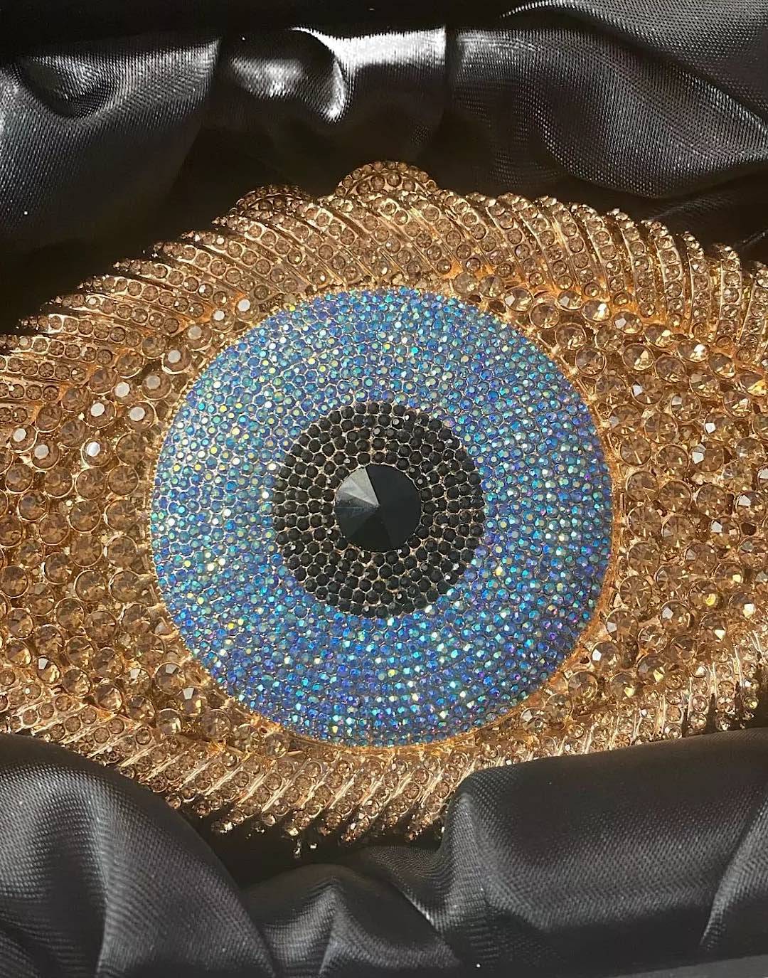 Evil Eye Crystal Evening Clutch