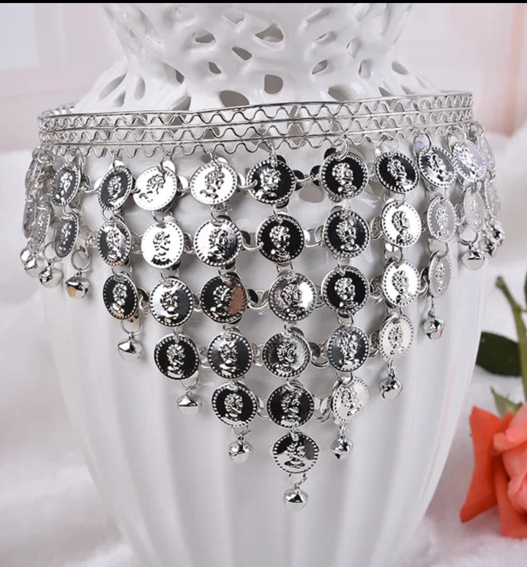 Fashion Metal Coin Head Chain Wedding Hair Accessories