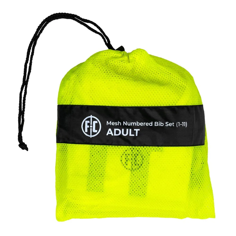 FC Mesh Numbered Training Bib Set - Adult (Yellow)