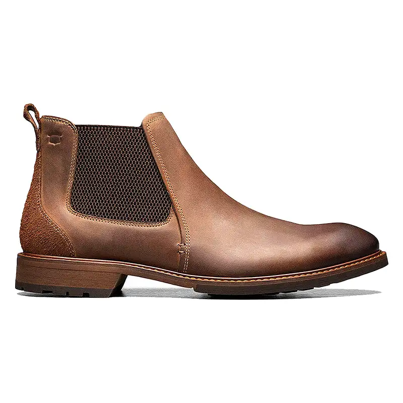 'Florsheim' Men's Lodge Plain Toe Gore Boot - Brown Crazy Horse