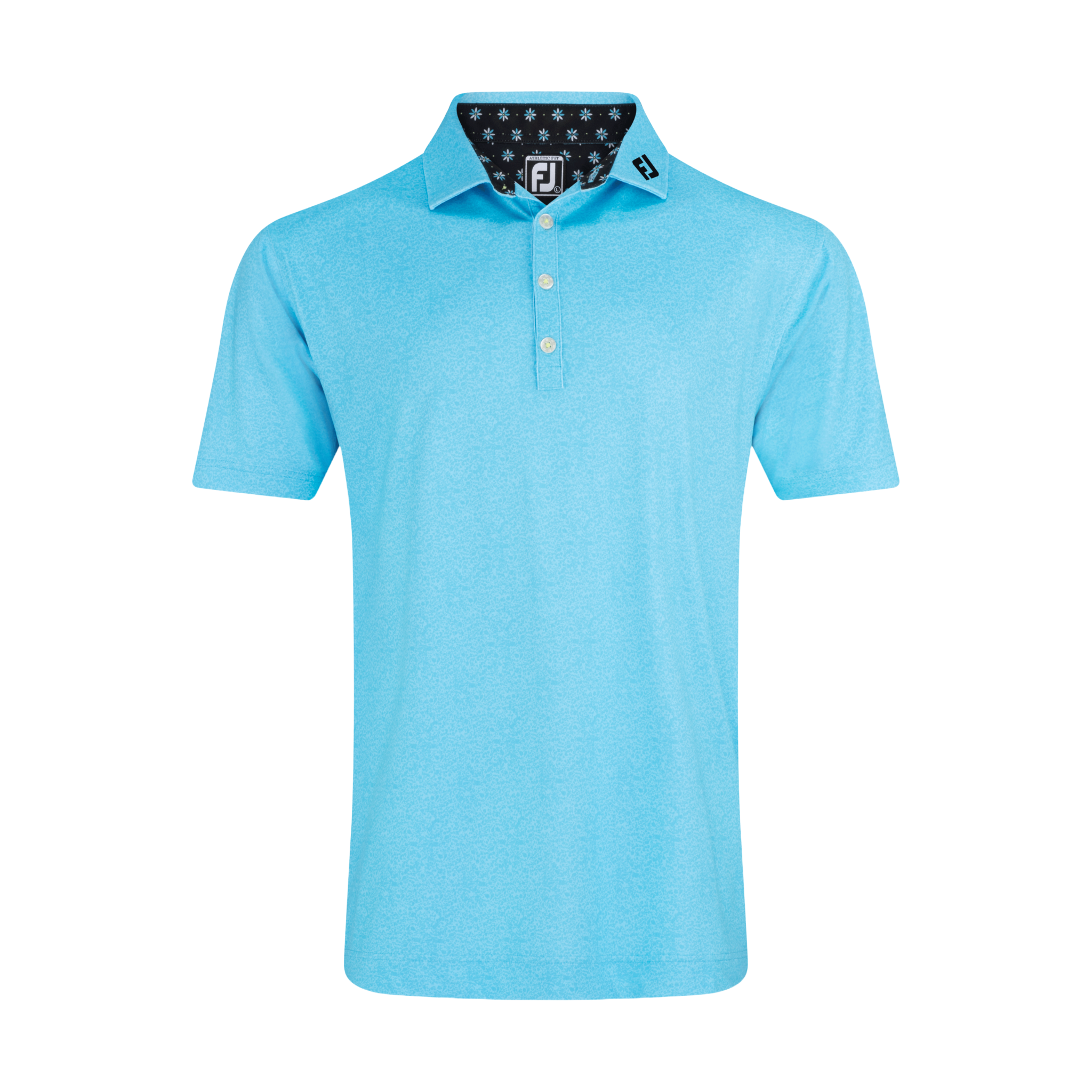 FootJoy Texture Print with Trim Pique Self Collar