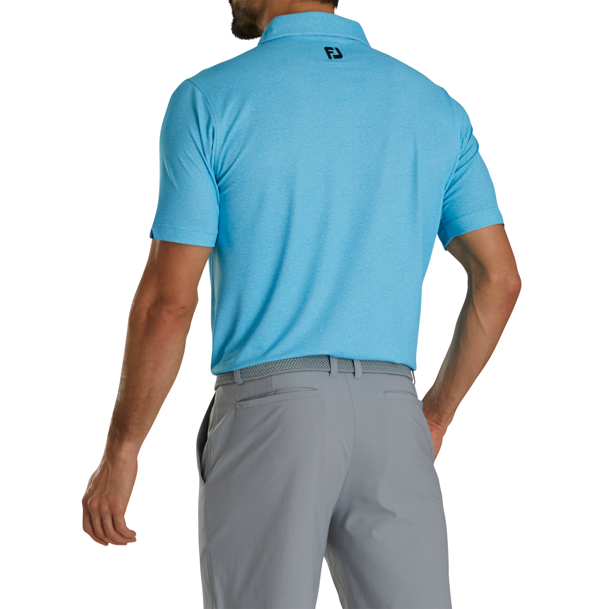 FootJoy Texture Print with Trim Pique Self Collar