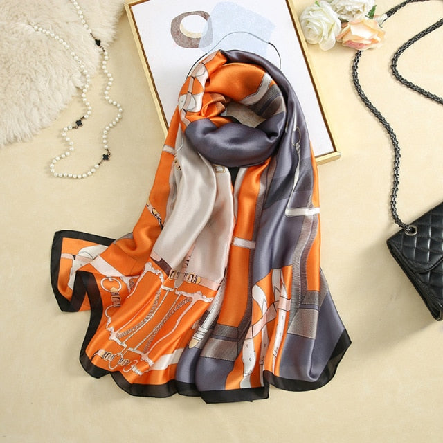 Foulard Echarpe Design Print Lady Beach Stole Head Scarves