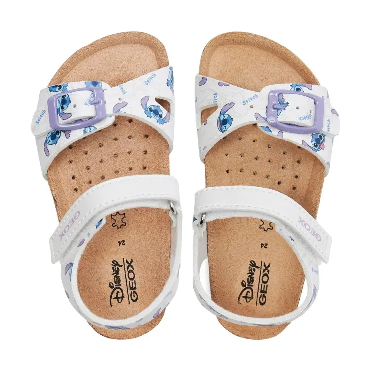 Geox ADRIEL J158MC Sandali Bambina Strappo Bianco