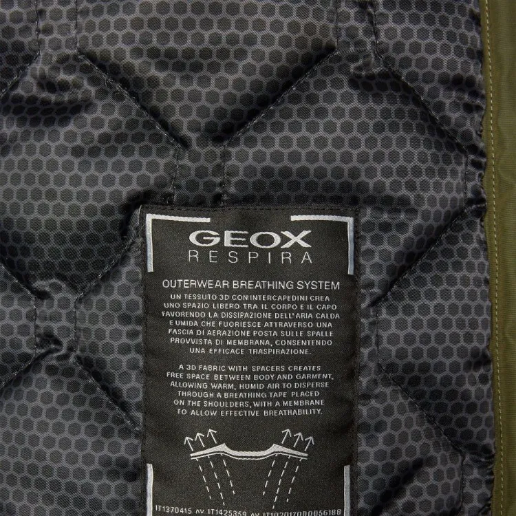 Geox M1420LT2882F3351 M KENNET SHORT JKT Uomo Giacca Corta Verde