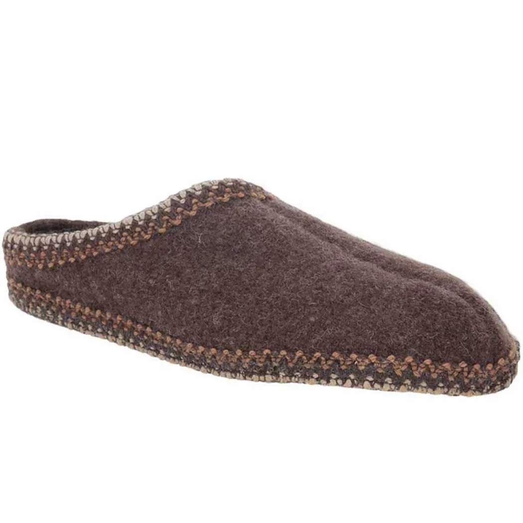 Haflinger AS Slipper Brown Classic Woolfelt (Women's)