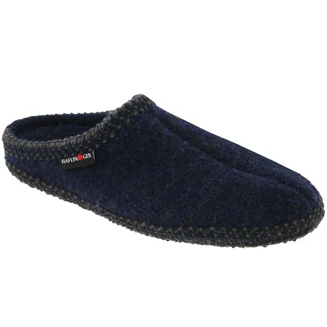 Haflinger AS20 Classic Woolfelt Slipper Navy (Unisex)