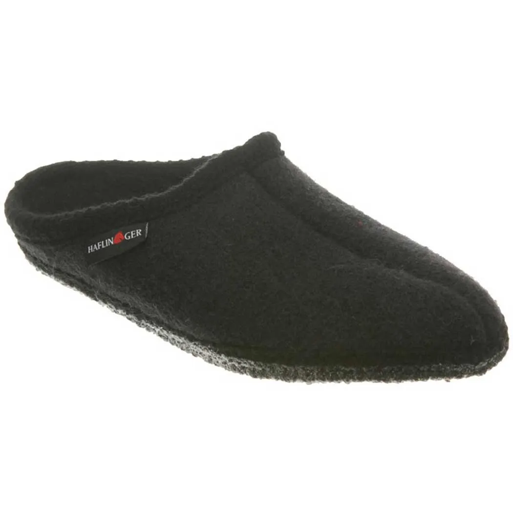 Haflinger AS8 Classic Woolfelt Slipper Black (Unisex)