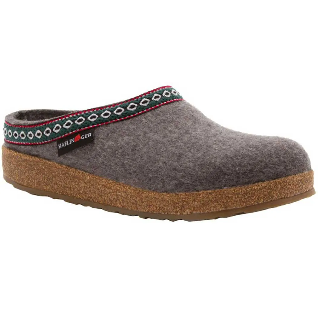 Haflinger GZ14 Classic Wool Grizzly Clog Grey (Unisex)