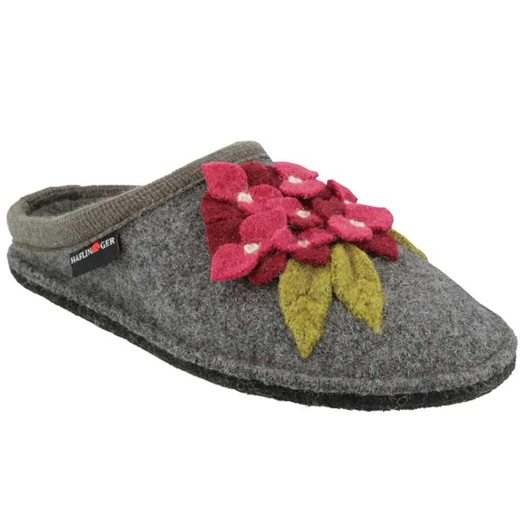 Haflinger Hortensia Slipper Grey (Women's)