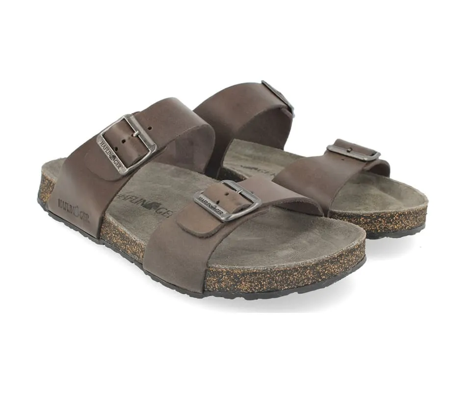 Haflinger Leather Slide Sandals