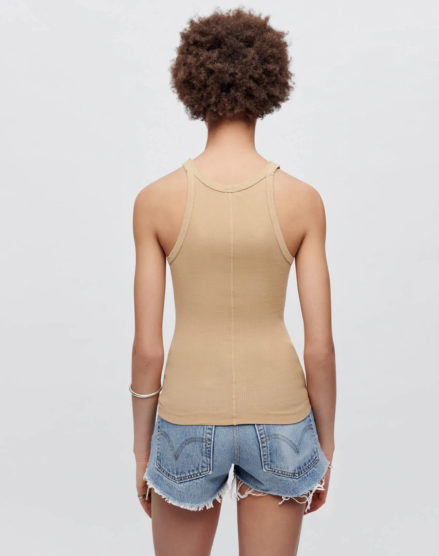 Hanes Ribbed Tank - Sand