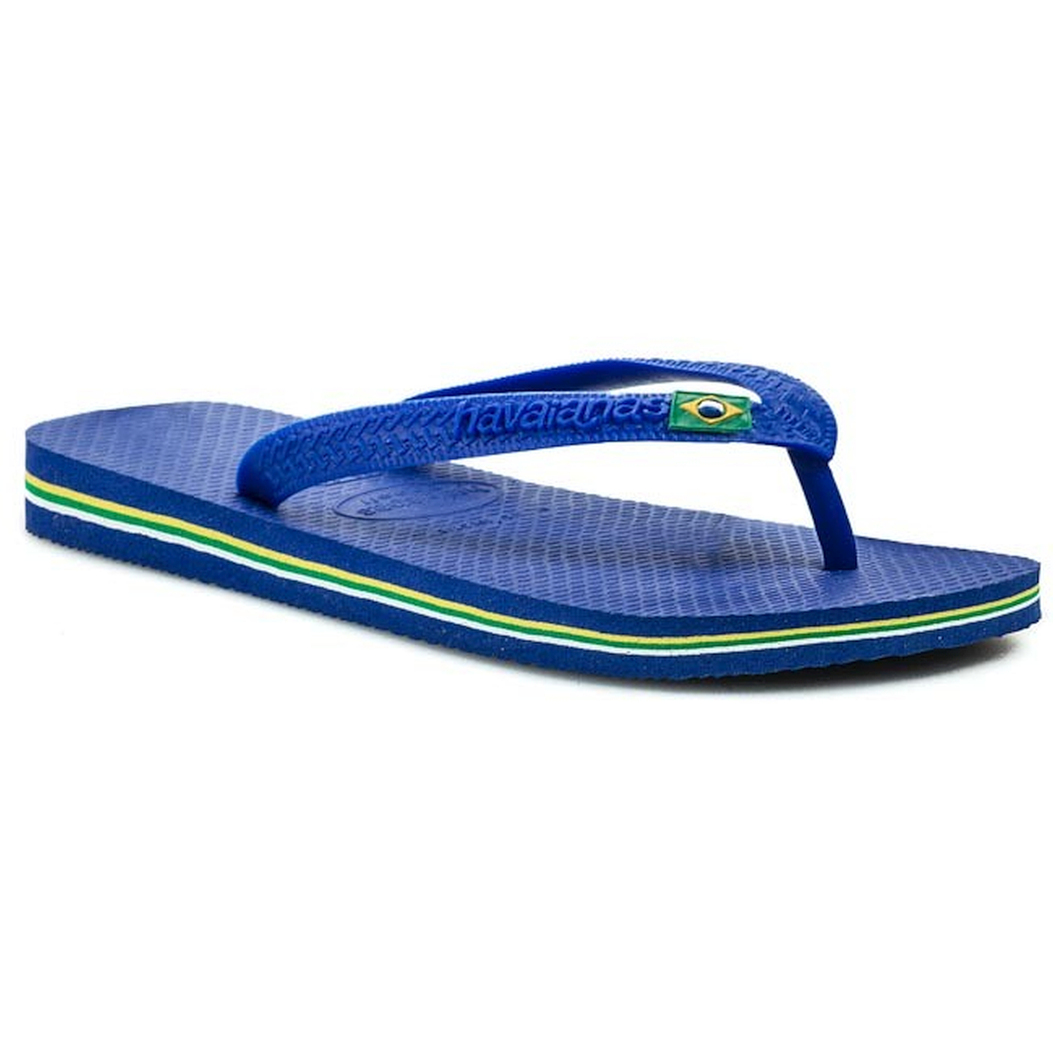 Havaianas Brazil Logo Marine Blue Slip Slops