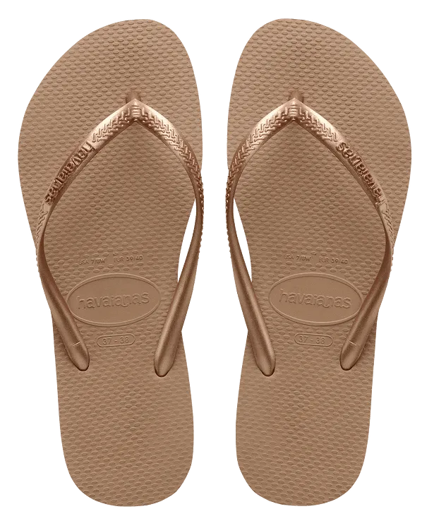 Havaianas Slim Flip Flops - Rose Gold