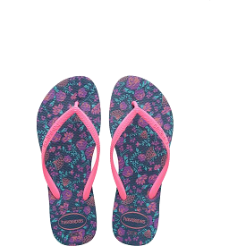 Havaianas Slim Romance Indigo Blue Slip Slops