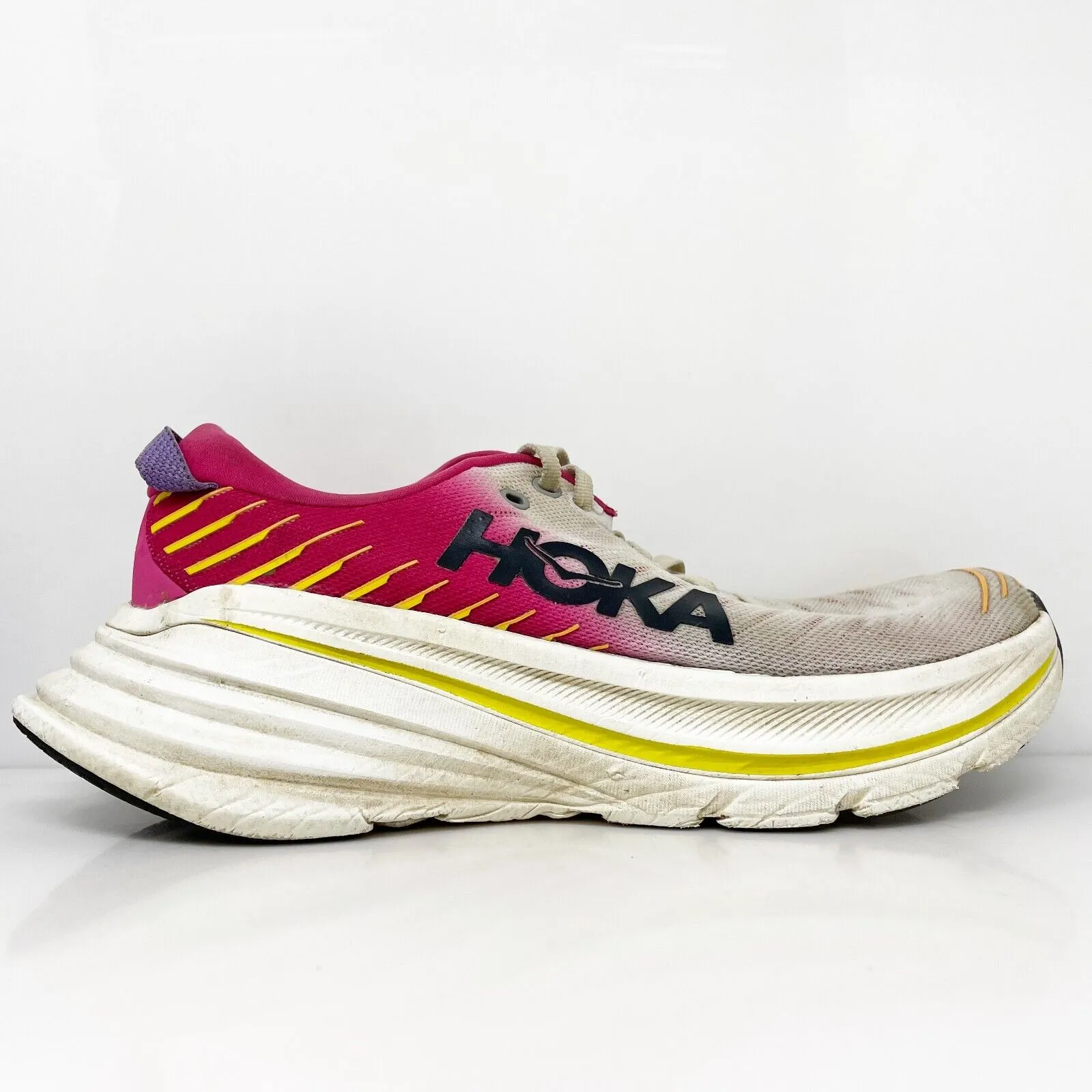 Hoka One One Womens Bondi X 1113513 BDBPY White Running Shoes Sneakers Size 10 B