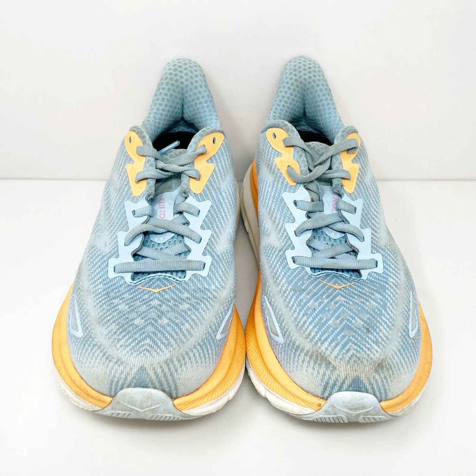 Hoka One One Womens Clifton 9 1127896 ABIW Blue Running Shoes Sneakers Size 7 B