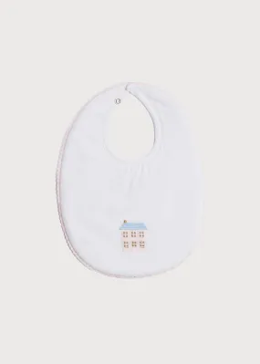 House Embroidered Cotton Bib