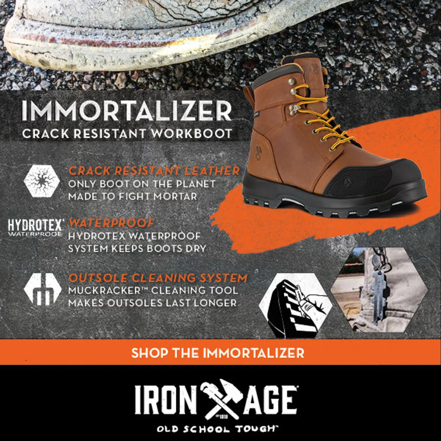 Iron Age Immortalizer Men's Composite Toe Electrical Hazard Waterproof Work Boot