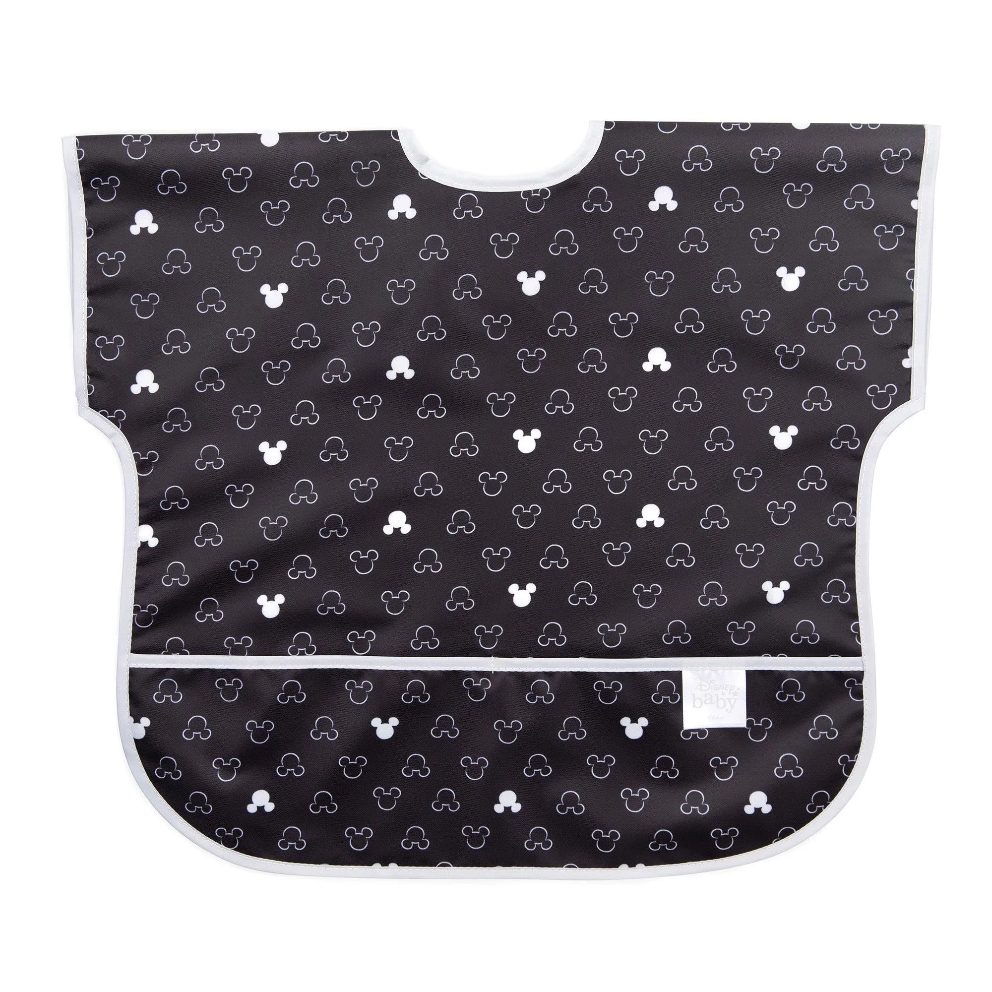 Junior Bib: Mickey Mouse Icon Black + White