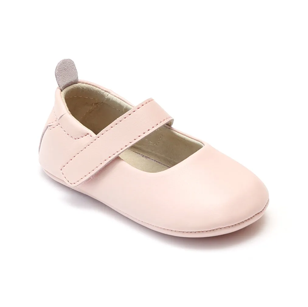 L'Amour Infant Girls Leather Crib Mary Janes