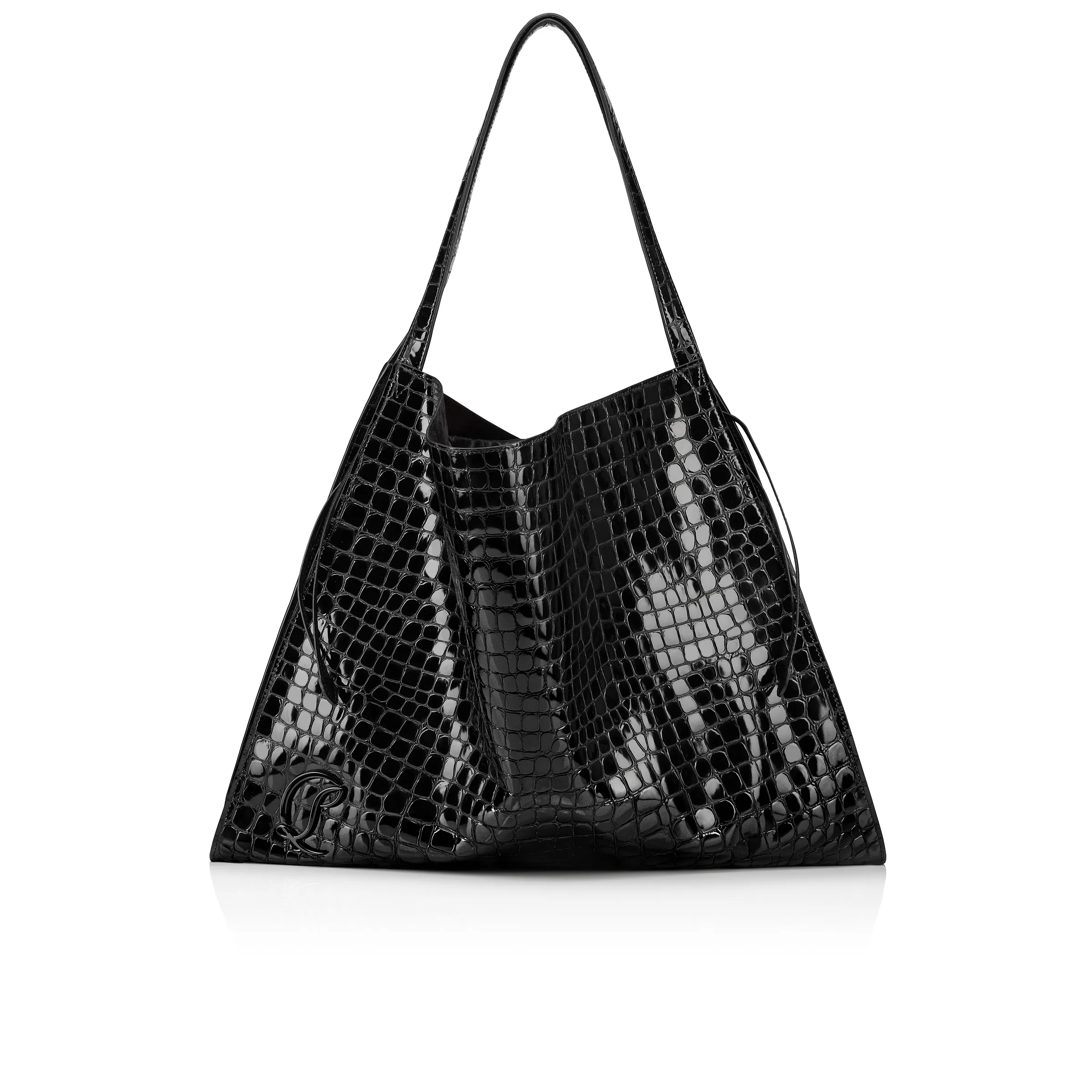 Le 54 Tote bag - Alligator embossed calf leather - Black