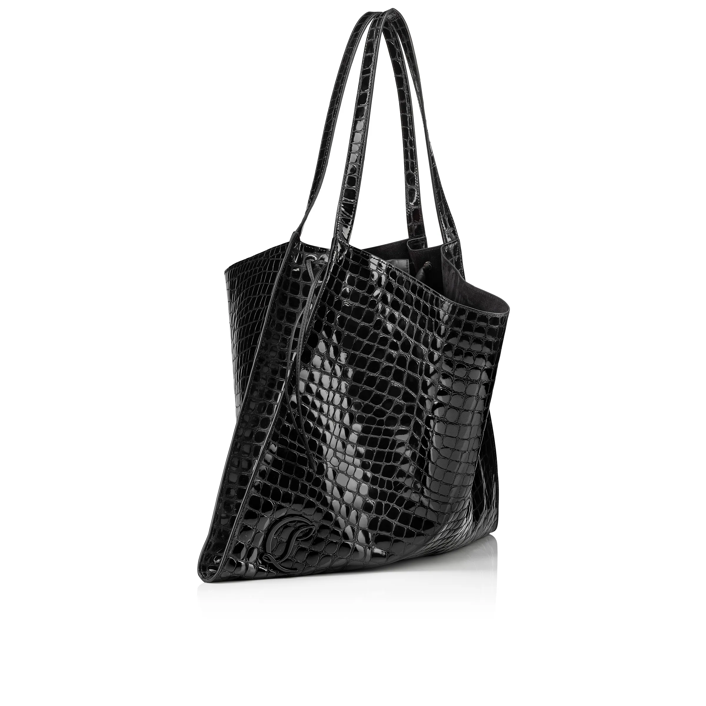 Le 54 Tote bag - Alligator embossed calf leather - Black