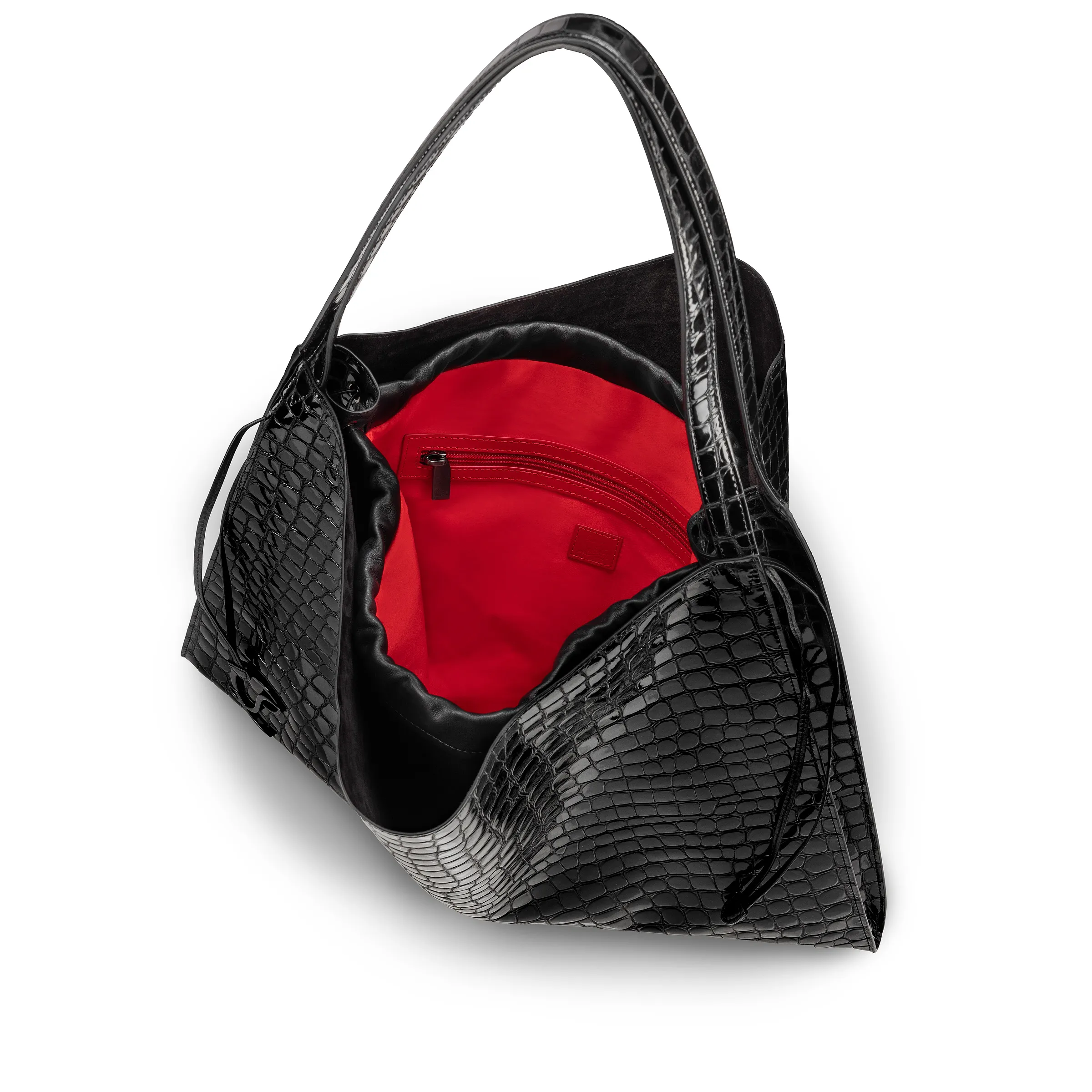 Le 54 Tote bag - Alligator embossed calf leather - Black