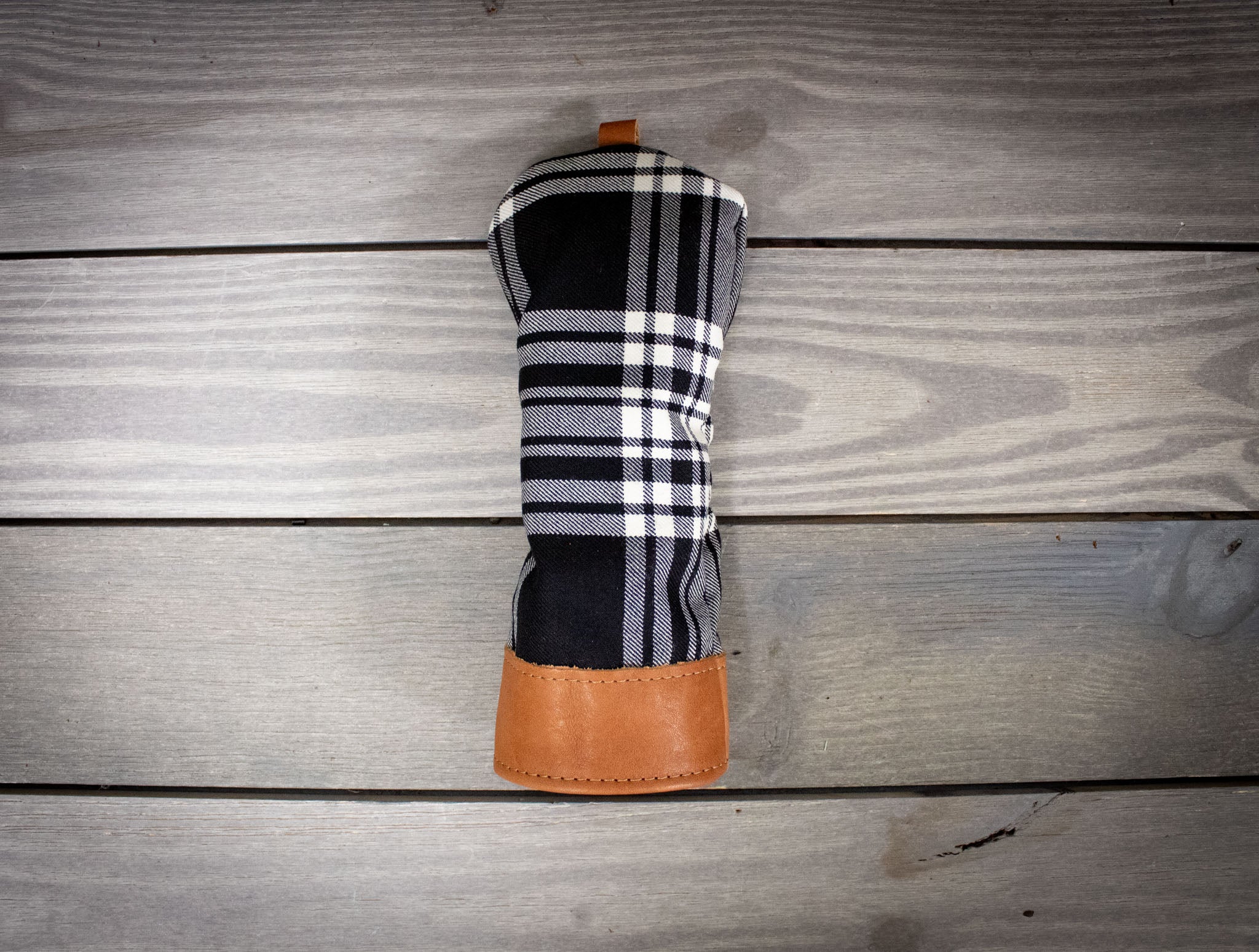 Leather & Wool Tartan Head Cover