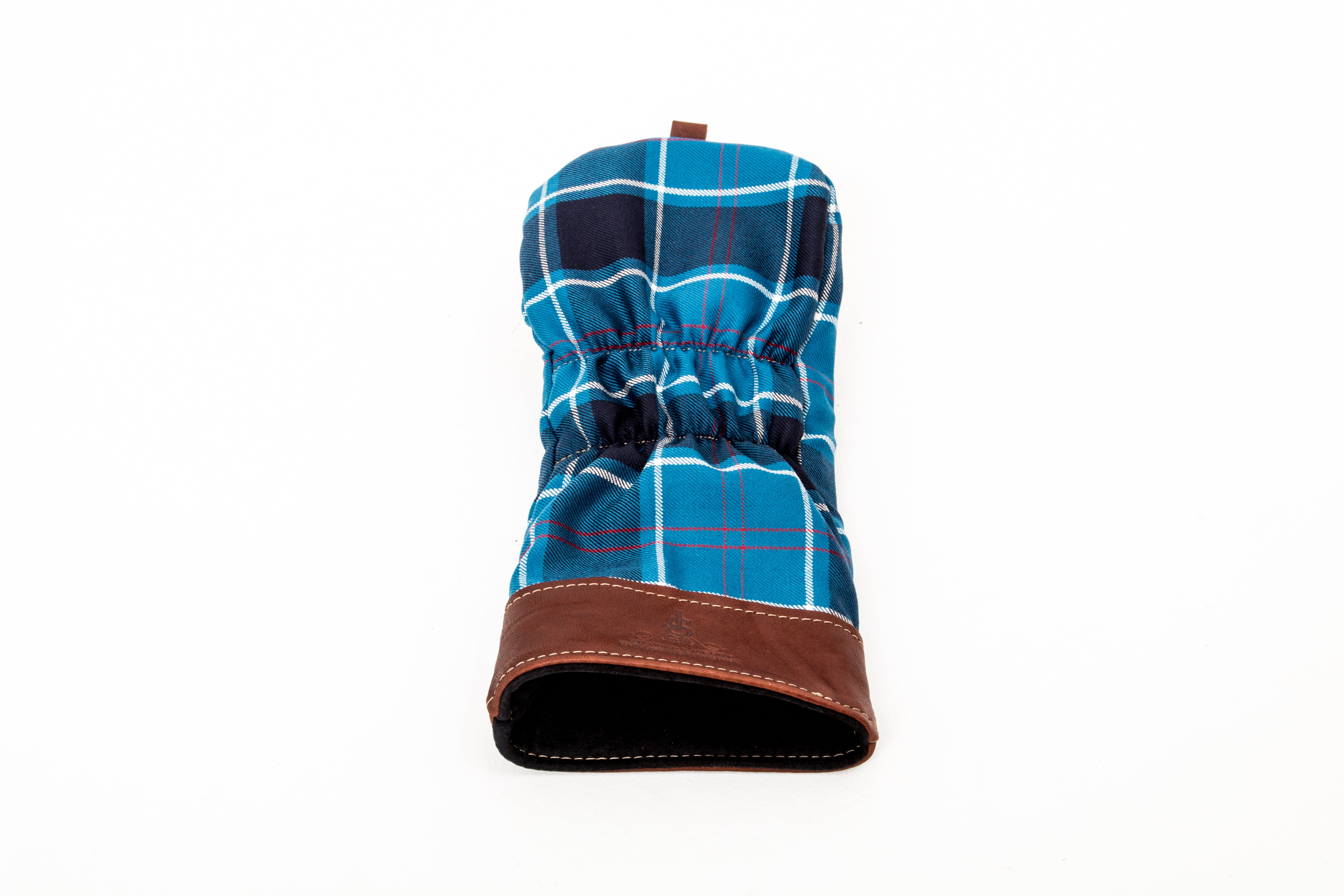 Leather and Wool Tartan Head Cover