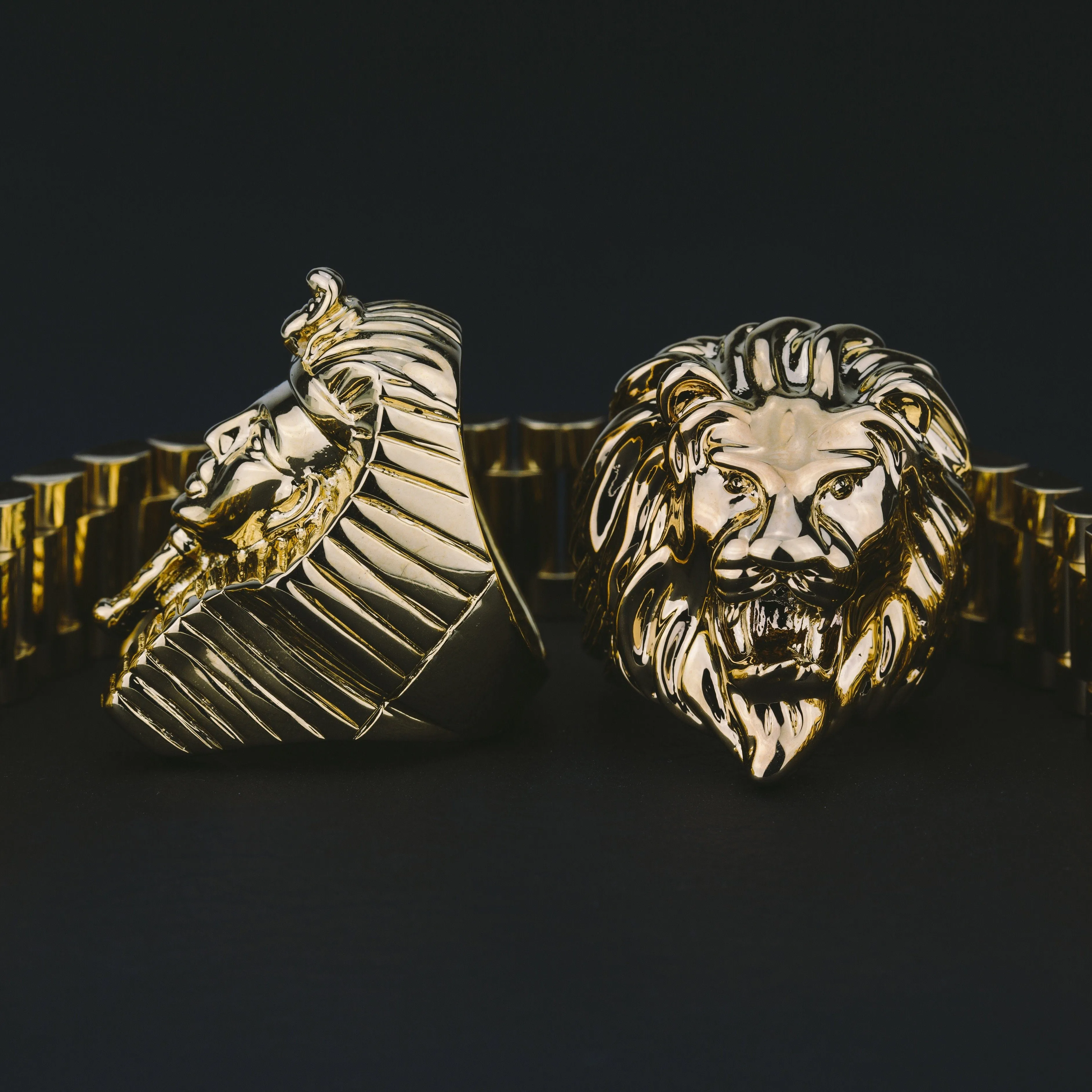 Lion Head Gold Ring