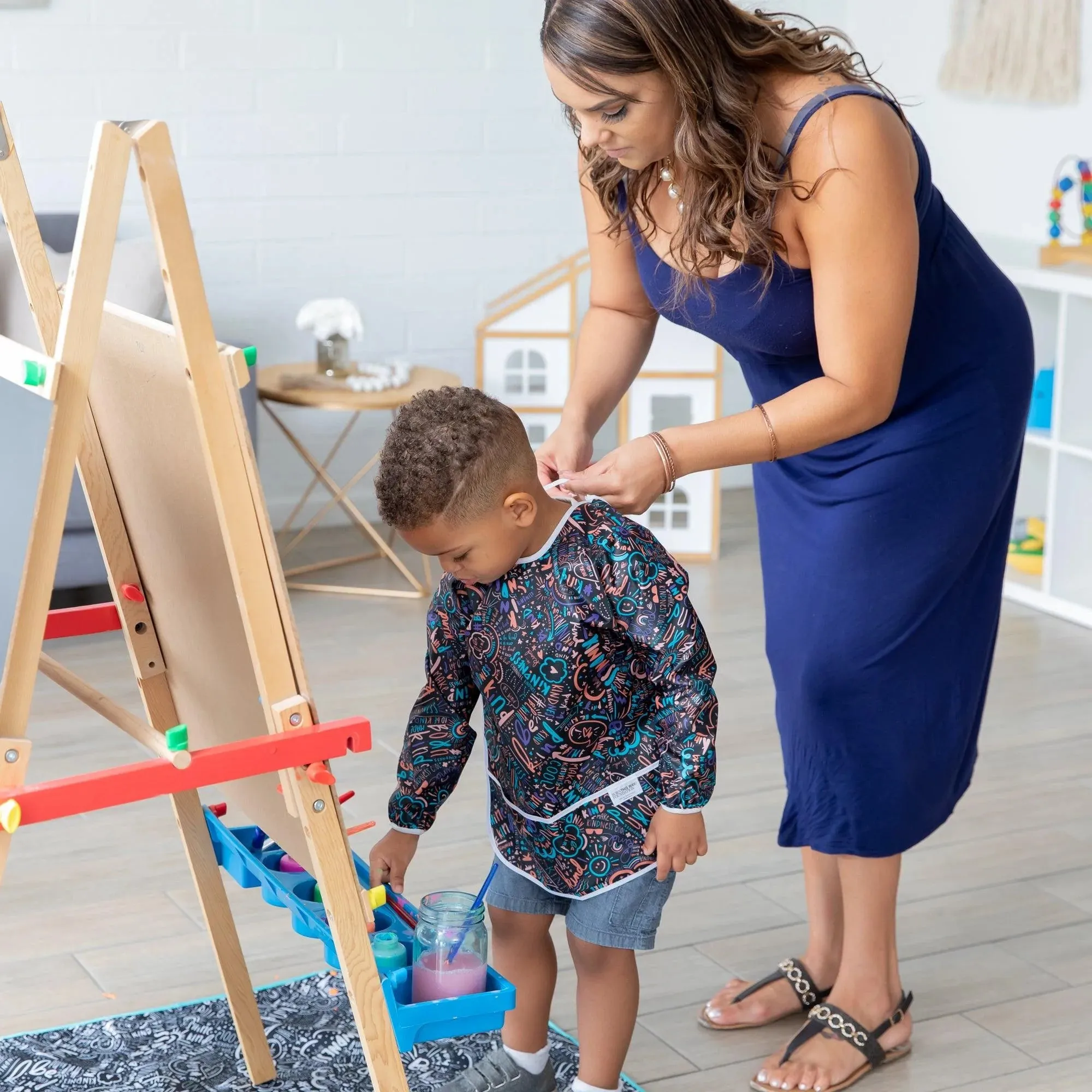 Long-Sleeved Art Smock: Channel Kindness