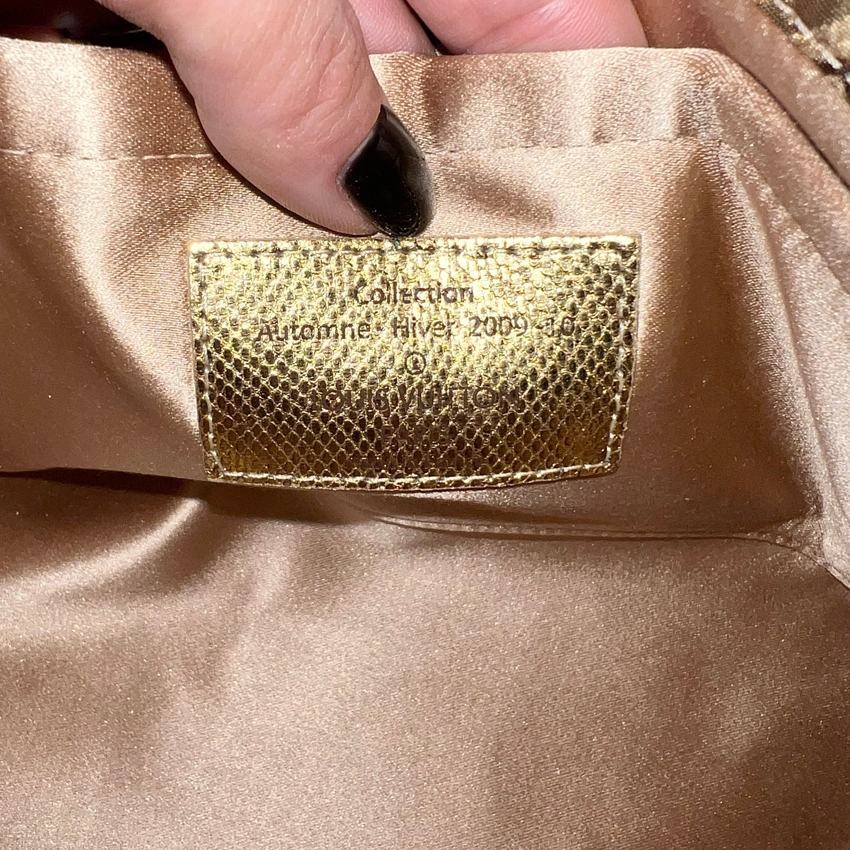 Louis Vuitton Gold Brocade Thalie Clutch