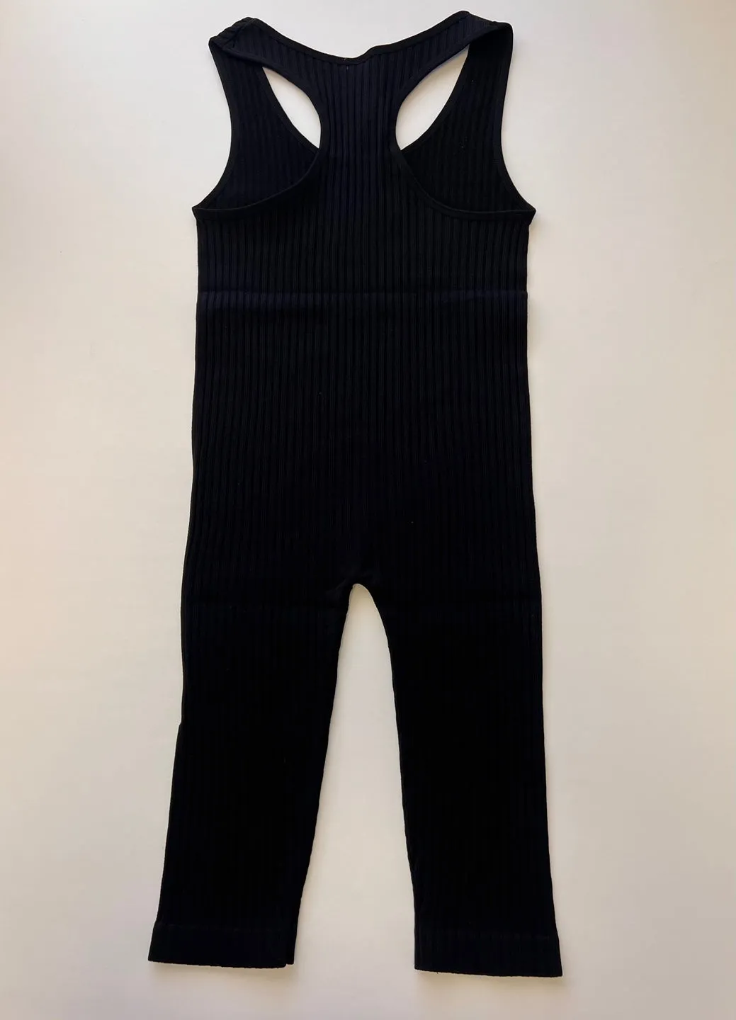 LOVESOME Seamless Ribbed Racer Back Romper