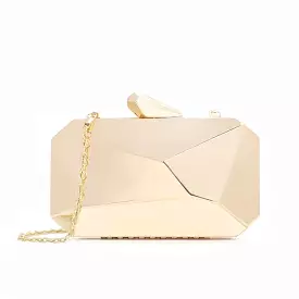 Metal Geometrical Evening Clutch