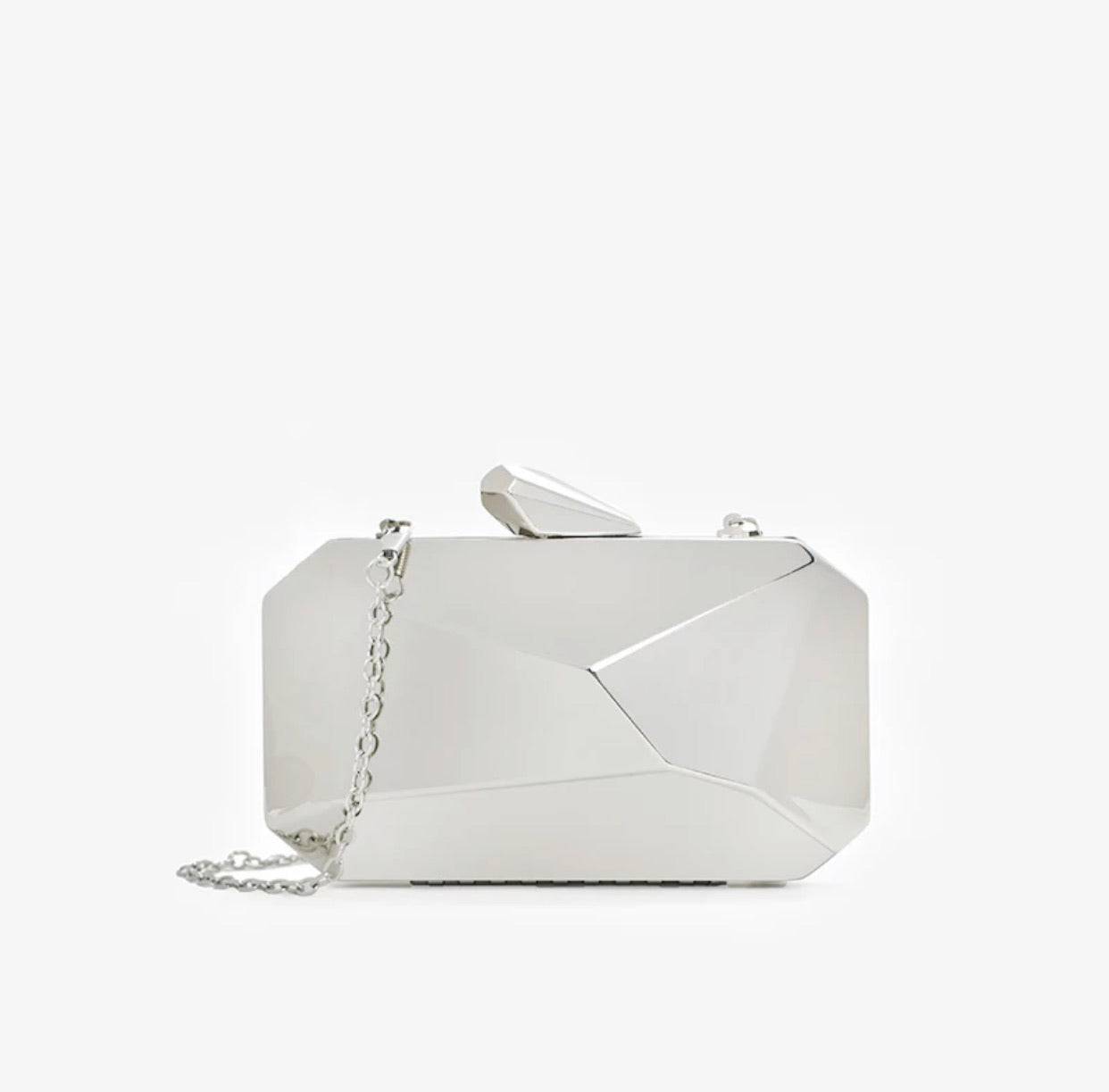 Metal Geometrical Evening Clutch